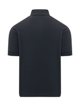 FILIPPO DE LAURENTIIS - Polo in Maglia con Colletto e Bottoni - Blu | Lidia Shopping | Official Website