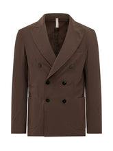 P.M.D.S. - Giacca Eritea Doppiopetto con Revers - Marrone - LIDIASHOPPING® - Official Website