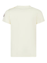 MONCLER KIDS - Short Sleeve T-shirt with Front Print and Logo - Yellow - LIDIASHOPPING® - Official Website