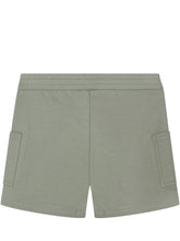 MONCLER KIDS - Sweat Shorts with Patch Pockets and Logo - Green - LIDIASHOPPING® - Official Website
