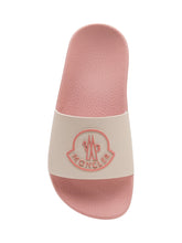 MONCLER KIDS - Petite Basile Logo Slides - Pink - LIDIASHOPPING® - Official Website