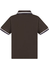 MONCLER KIDS - Polo with Contrast Collar and Logo - Green - LIDIASHOPPING® - Official Website