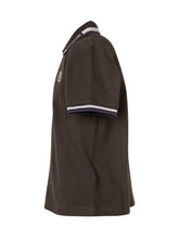 MONCLER KIDS - Polo with Contrast Collar and Logo - Green - LIDIASHOPPING® - Official Website