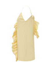 MSGM - Sleeveless Dress with Floral Embellishments - Yellow - LIDIASHOPPING® - Official Website