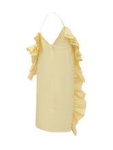 MSGM - Sleeveless Dress with Floral Embellishments - Yellow - LIDIASHOPPING® - Official Website