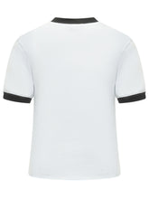 MSGM - Cotton T-Shirt with Logo and Heart Print - White - LIDIASHOPPING® - Official Website