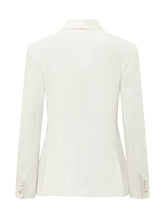 MAX MARA PIANOFORTE - Single Breasted Jacket with Lapels - White - LIDIASHOPPING® - Official Website