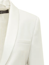 MAX MARA PIANOFORTE - Single Breasted Jacket with Lapels - White - LIDIASHOPPING® - Official Website