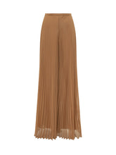 MAX MARA PIANOFORTE - Pantaloni Ampi Plissettati - Marrone - LIDIASHOPPING® - Official Website