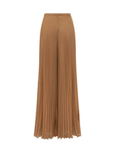 MAX MARA PIANOFORTE - Pantaloni Ampi Plissettati - Marrone - LIDIASHOPPING® - Official Website