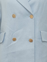 MAX MARA S - Double Breasted Jacket with Contrast Buttons - Blue - LIDIASHOPPING® - Official Website