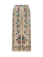 WEEKEND MAX MARA - Pantalone Palazzo con Stampa Floreale - Marrone | Lidia Shopping | Official Website