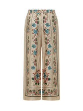 WEEKEND MAX MARA - Pantalone Palazzo con Stampa Floreale - Marrone | Lidia Shopping | Official Website