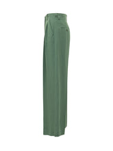 WEEKEND by MAX MARA - Wide Leg Trousers with Pleats - Green - LIDIASHOPPING® - Official Website