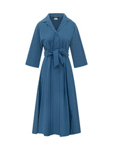WEEKEND MAX MARA - Abito Midi con Colletto e Cintura - Blu | Lidia Shopping | Official Website