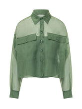 WEEKEND MAX MARA - Camicia con Colletto e Tasche Applicate - Verde | Lidia Shopping | Official Website