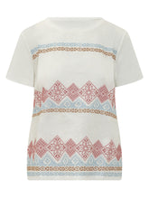 WEEKEND by MAX MARA - T-shirt con Ricamo Geometrico - Bianco - LIDIASHOPPING® - Official Website