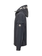 MONCLER - Giacca Sassiere con Cappuccio e Zip Frontale - Blu | Lidia Shopping ® | Official Website