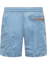 MONCLER - Costume da Bagno con Vita Elasticizzata e Coulisse - Blu | Lidia Shopping | Official Website