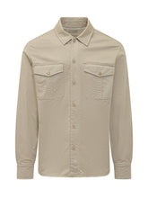 MONCLER - Shirt with Patch Pockets and Buttons - Beige - LIDIASHOPPING® - Official Website