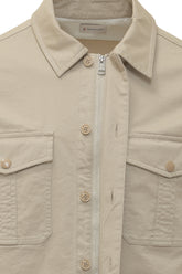 MONCLER - Shirt with Patch Pockets and Buttons - Beige - LIDIASHOPPING® - Official Website
