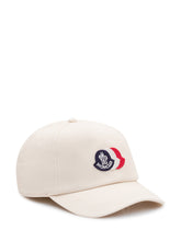 MONCLER - Baseball Cap with Embroidered Logo - White - LIDIASHOPPING® - Official Website