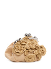 WEEKEND MAX MARA - Borsa Clutch in Rafia con Applicazioni Floreali - Beige | Lidia Shopping ® | Official Website