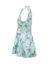GANNI - Abito Mini con Corsetto e Stampa Floreale - Blu | Lidia Shopping | Official Website