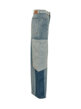 GANNI - Patchwork Cargo Jeans with Wide Leg - Blue - LIDIASHOPPING® - Official Website