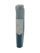 GANNI - Patchwork Cargo Jeans with Wide Leg - Blue - LIDIASHOPPING® - Official Website