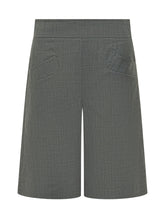 GANNI - Bermuda Shorts with Side Pockets and Relaxed Fit - Grey - LIDIASHOPPING® - Official Website