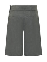 GANNI - Bermuda Shorts with Side Pockets and Relaxed Fit - Grey - LIDIASHOPPING® - Official Website