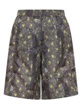 GANNI - Abstract Print Nylon Shorts with Elastic Waist - Multicolor - LIDIASHOPPING® - Official Website