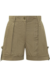ISABEL MARANT - Shorts Cargo a Vita Alta con Tasche Frontali - Verde - LIDIASHOPPING® - Official Website