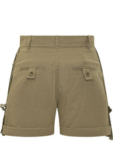 ISABEL MARANT - Shorts Cargo a Vita Alta con Tasche Frontali - Verde - LIDIASHOPPING® - Official Website
