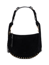 ISABEL MARANT - Soft Zip Bag in Suede - Black - LIDIASHOPPING® - Official Website