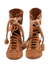 ISABEL MARANT - Stivaletto Liade con Lacci e Nappine - Marrone - LIDIASHOPPING® - Official Website