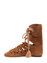 ISABEL MARANT - Stivaletto Liade con Lacci e Nappine - Marrone - LIDIASHOPPING® - Official Website