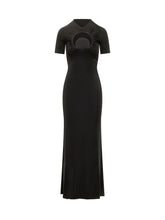 MARINE SERRE - Moon Hole Long Dress - Nero - LIDIASHOPPING® - Official Website