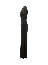 MARINE SERRE - Moon Hole Long Dress - Nero - LIDIASHOPPING® - Official Website