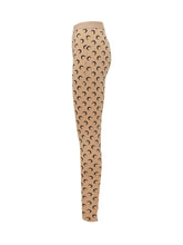 MARINE SERRE - Leggings Moon Printed con Fascia Logo - Rosa - LIDIASHOPPING® - Official Website