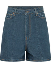 MARINE SERRE - Denim Shorts with Pockets and Front Closure - Blue - LIDIASHOPPING® - Official Website