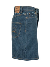 MARINE SERRE - Shorts in Denim con Tasche e Chiusura Frontale - Blu - LIDIASHOPPING® - Official Website