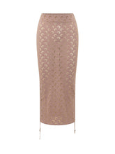 MARINE SERRE - Gonna Midi con Stampa Moon - Rosa - LIDIASHOPPING® - Official Website