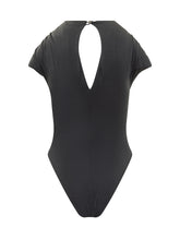 MARINE SERRE - Costume Intero con Drappeggio - Nero - LIDIASHOPPING® - Official Website