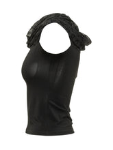 MARINE SERRE - Top Bustier in Jersey con Drappeggio - Nero | Lidia Shopping | Official Website