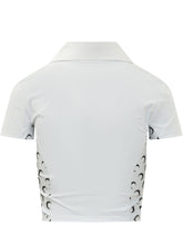 MARINE SERRE - Polo Tennis a Maniche Corte - Bianco - LIDIASHOPPING® - Official Website