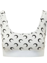 MARINE SERRE - Reggiseno Sportivo Stampa Moon - Bianco - LIDIASHOPPING® - Official Website