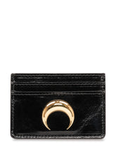 MARINE SERRE - Porta Carte Moon Logo - Nero - LIDIASHOPPING® - Official Website
