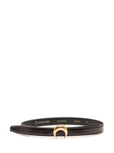 MARINE SERRE - Cintura Moon con Fibbia Sagomata - Nero - LIDIASHOPPING® - Official Website
